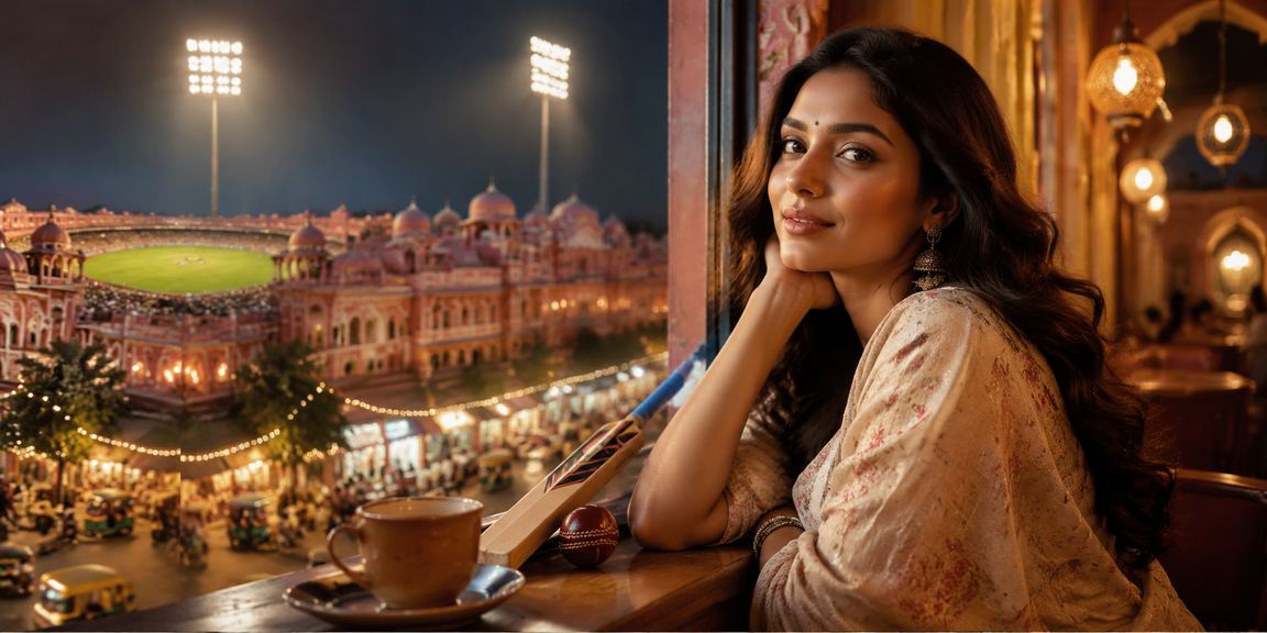 Player enjoying Aviator game on mobile in Jaipur night market