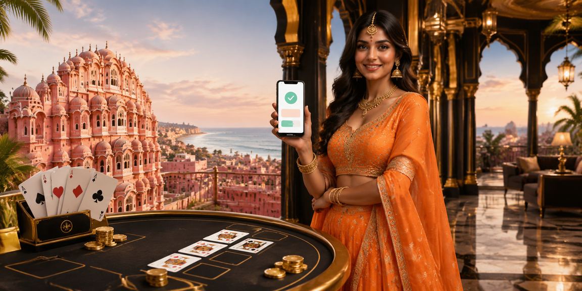 Young player enjoying Teen Patti on mobile in Jaipur